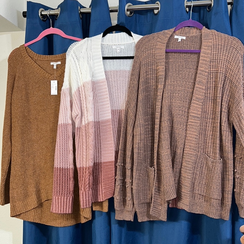 3 Maurice’s sweaters cardigans 1X